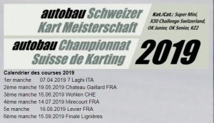 Championnat Suisse de Karting 2019